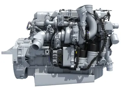 Powertrain Truck Diesel Engine 3D model