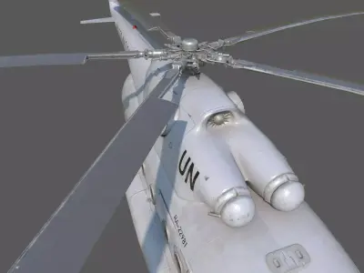 Mi-8 Aircraft Low-poly 3D model