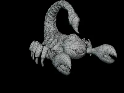 Pumpkin Scorpion Low-poly 3D model