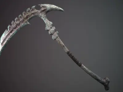 organic weapons Low-poly 3D model