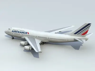 747-400 Air France 3D model