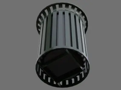 Dustbin 4A Low-poly 3D model