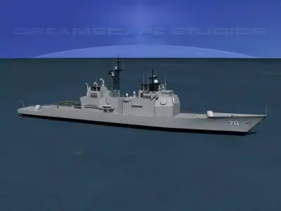 Ticonderoga Class Cruiser CG70 USS Lake Erie 3D model