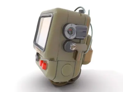 RetroFuturistic Wrist Device Model Pack Low-poly 3D model