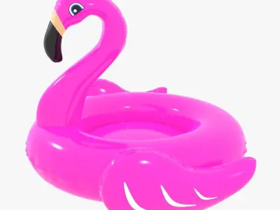 Inflatable Pink Flamingo Toy  3D model
