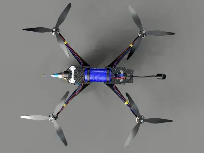 FPV KAMIKAZE DRONE Low-poly 3D model