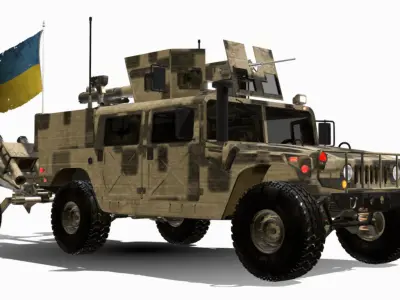 hamvee   Low-poly 3D model