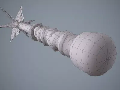 Stylized Mace --109-- Low-poly 3D model