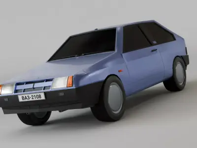 BA3-2108 CAR Free low-poly 3D model