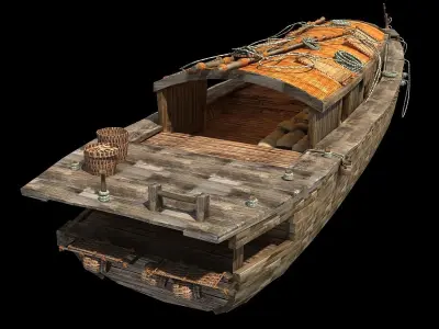 Chinese Fishing boat 3D model