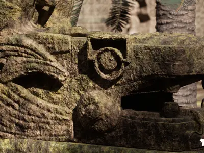 Jungle Ruins Lost Temple Ancient Environment Low-poly 3D model