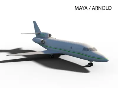 DASSAULT FALCON 900 Low-poly 3D model