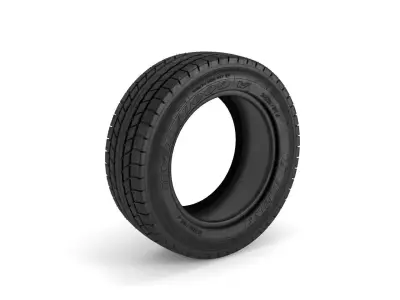 Detailed car tire model 3D model