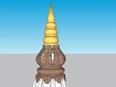 indian dome detail 3D model