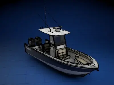 Everglades 273 Sport Fishing Boat Low-poly 3D model