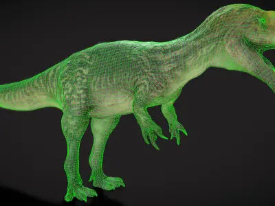 Eustreptospondylus The Well-Curved Vertebrae Hunter Low-poly 3D model