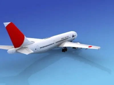 Airbus A300 Japan Air Lines 3D model