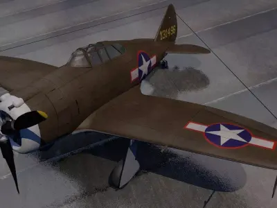 Republic P-43 Lancer 3D model