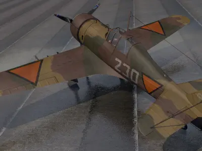 Fokker D-XXI - D-21 - Dutch 3D model