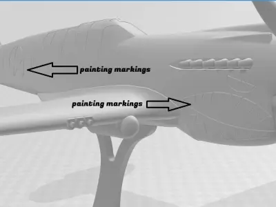 Curtiss P-40 3D print model