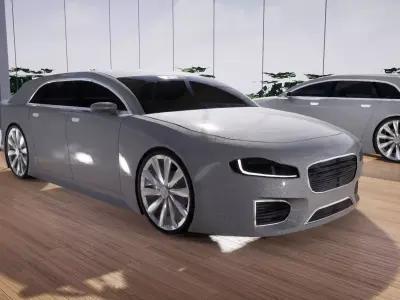 Free generic small 4 door hatchback Free low-poly 3D model