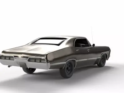 Retro Car Low-poly 3D model purchase