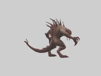 Bloodthirsty creature model Low-poly 3D model
