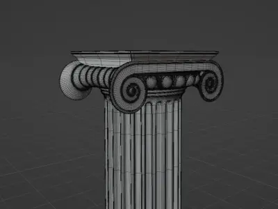 Classical columns 3D model