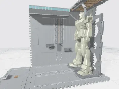 -MHG01C-  Mecha Hangar Garage 01 -Transformable Storage Box- 3D print model