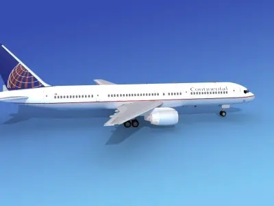 Boeing 757-200 Continental 3D model