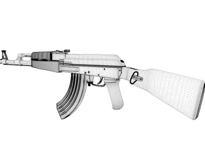 AK74 3D By Timvias Free 3D model