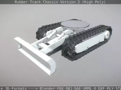 Rubber Track Chassis Version 2 High-Poly 3D model
