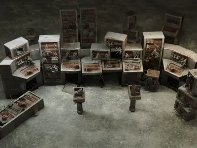 Switchboard pack Low-poly 3D model