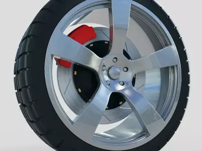 Car Wheel 3D model Free 3D model