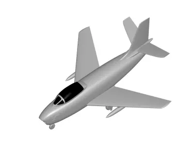 North American F-86 Sabre 3D model