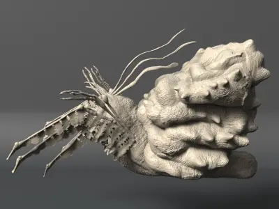 Sea Creature - Highpoly 3D model