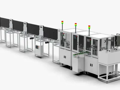 Automatic Profile Cutting Punching Fastener Assembly Line 3D model
