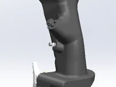 Mirage 2000 stick for simulation with all buttons and switches 3D print model