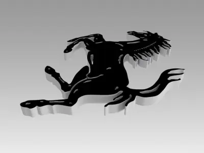 Ferrari horse logo 3D model