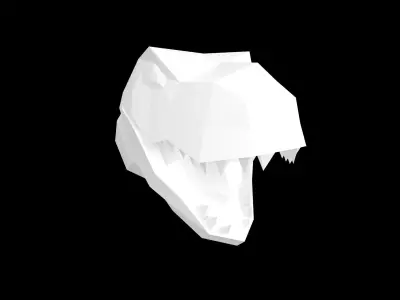 Tyrannosaurus Rex Head v1 002 Low-poly 3D model