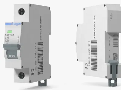 Hager Modular Circuit Breaker 3D model