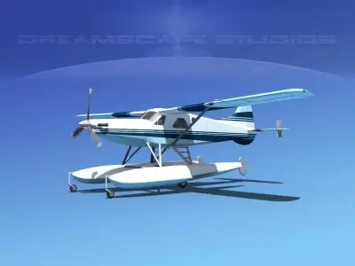 DeHavilland DHC-2 Turbo Beaver V12 3D model