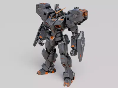 8 Sci-Fi Mecha Robot Squad Collection with PBR Textures 3D model