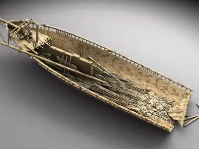 Wooden shipwreck 2 3D model