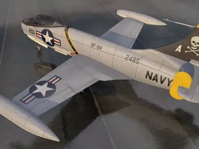 Chance Vought F6U-1 Pirate 3D model