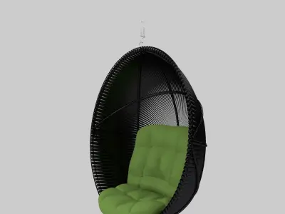 SALINCAK hanging chair with cushion Free 3D model