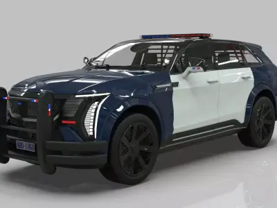 Cadillac Escalade IQ 2024 Police Interceptor Low-poly 3D model