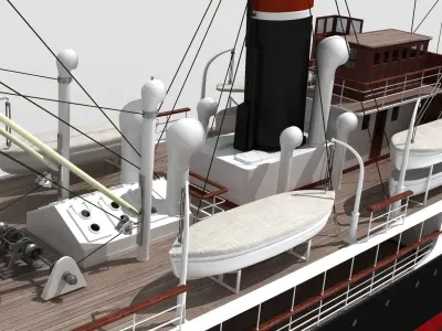 DS Finmarken ship Low-poly 3D model