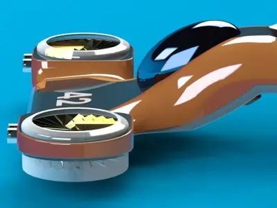 Futuristic Personal Hover Car 3D model