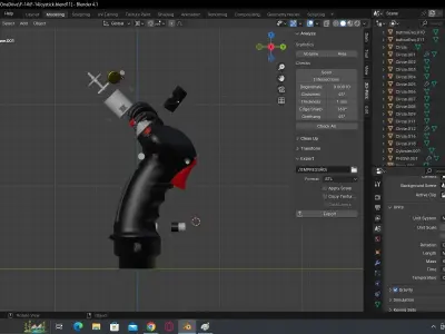 F-14 tomcat joystick 3D model